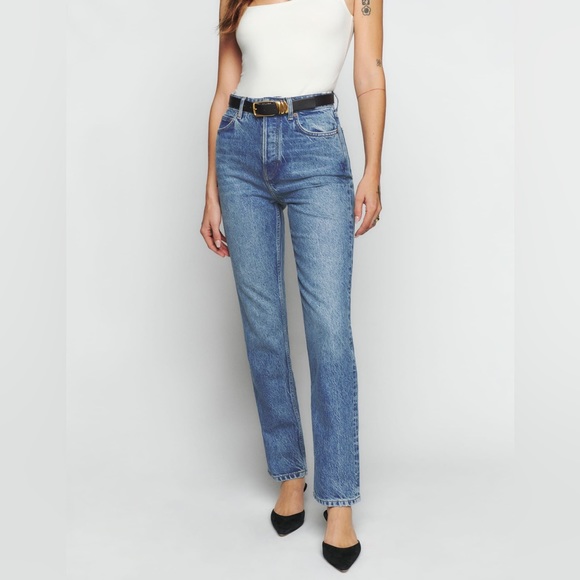 Reformation Denim - Reformation Jeans Cynthia High Rise Straight Jeans Size 23